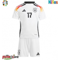 Camiseta Alemania Florian Wirtz #17 Primera Equipación para niños Eurocopa 2024 manga corta (+ pantalones cortos)